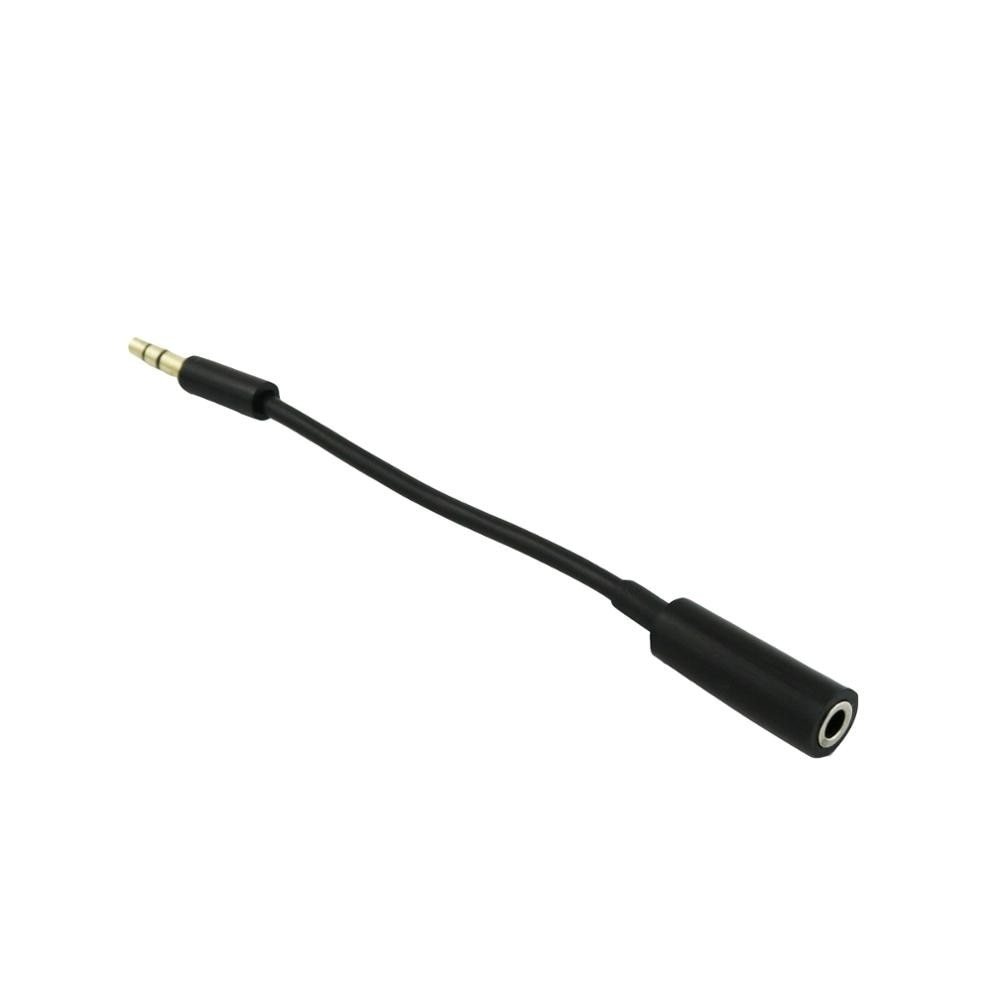 3.5mm 1/8" 3pole TRS Stereo Male To 3.5mm 3pole Female Jack M/F Extension Adapter Short Audio Cable 15cm Black (1pcs)