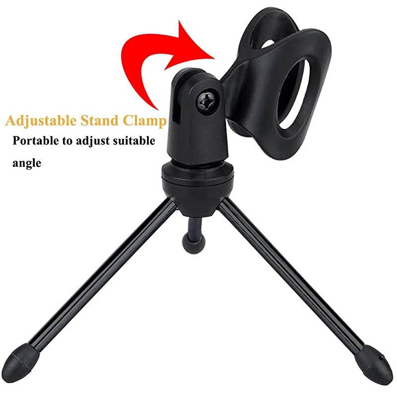 Microphone Stand, Upgraded Angle Adjustable Tripod Table Mic Stand for Recording Microphone or Other Microphone