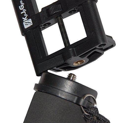 Cell Phone Tripod Mount for iPhone, Samsung, LG, HTC, Huawei. Sturdy Universal Smartphone Holder Attaches Instantly to Tripod, Monopod Selfie Stick. Free Bonus: Micro Fibre Cleaning Cloth.