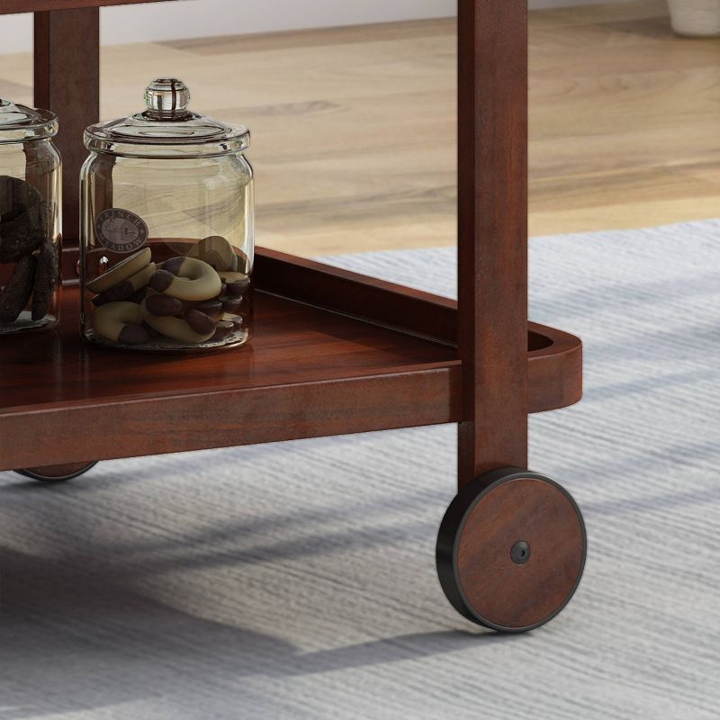 Flash Furniture Castleberry Rustic Wood Grain and Iron Kitchen Serving and Bar Cart