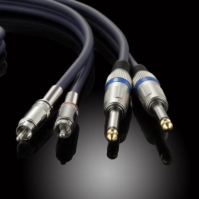 1pair 6.35mm 1/4" Male to RCA Male L/R Audio Cable for HiFi Amplifier Mixing Console 1.5m