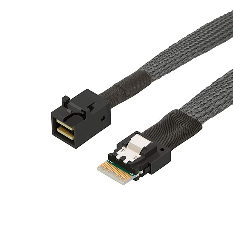 SFF8654 to SFF8643 Cable Slim SAS SFF8654 4i 38pin Host to Mini SAS HD SFF8643 36pin Target Cable 15 FT