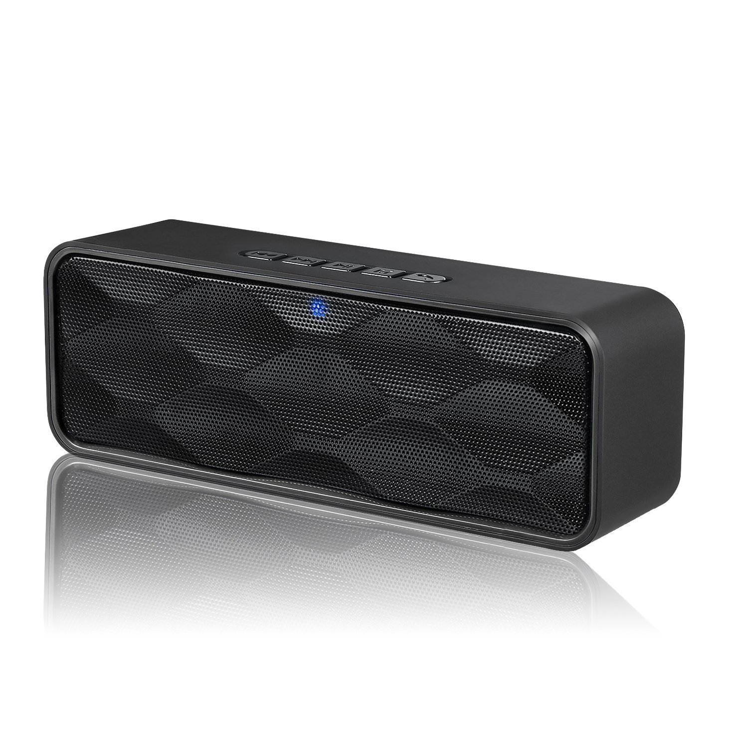 Portable wireless Bluetooth speakers, Portable 4.2 Wireless Speaker EDR Stereo with Loud HD Audio and Bass, Built-In Mic, FM Radio, 12H Playtime , TF Card , Dual Driver for Indoor & Outdoor Use