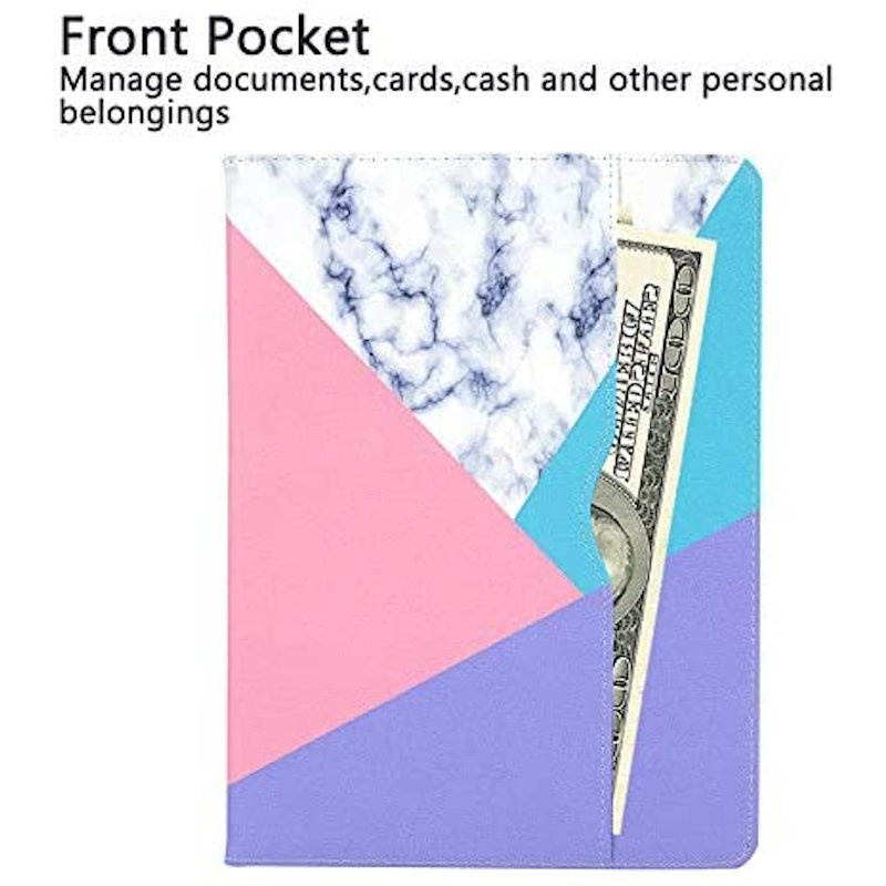 Slim Folding Smart Leather Folio Stand Case for iPad 10.2 inch (8th & 7th Gen) - Marble