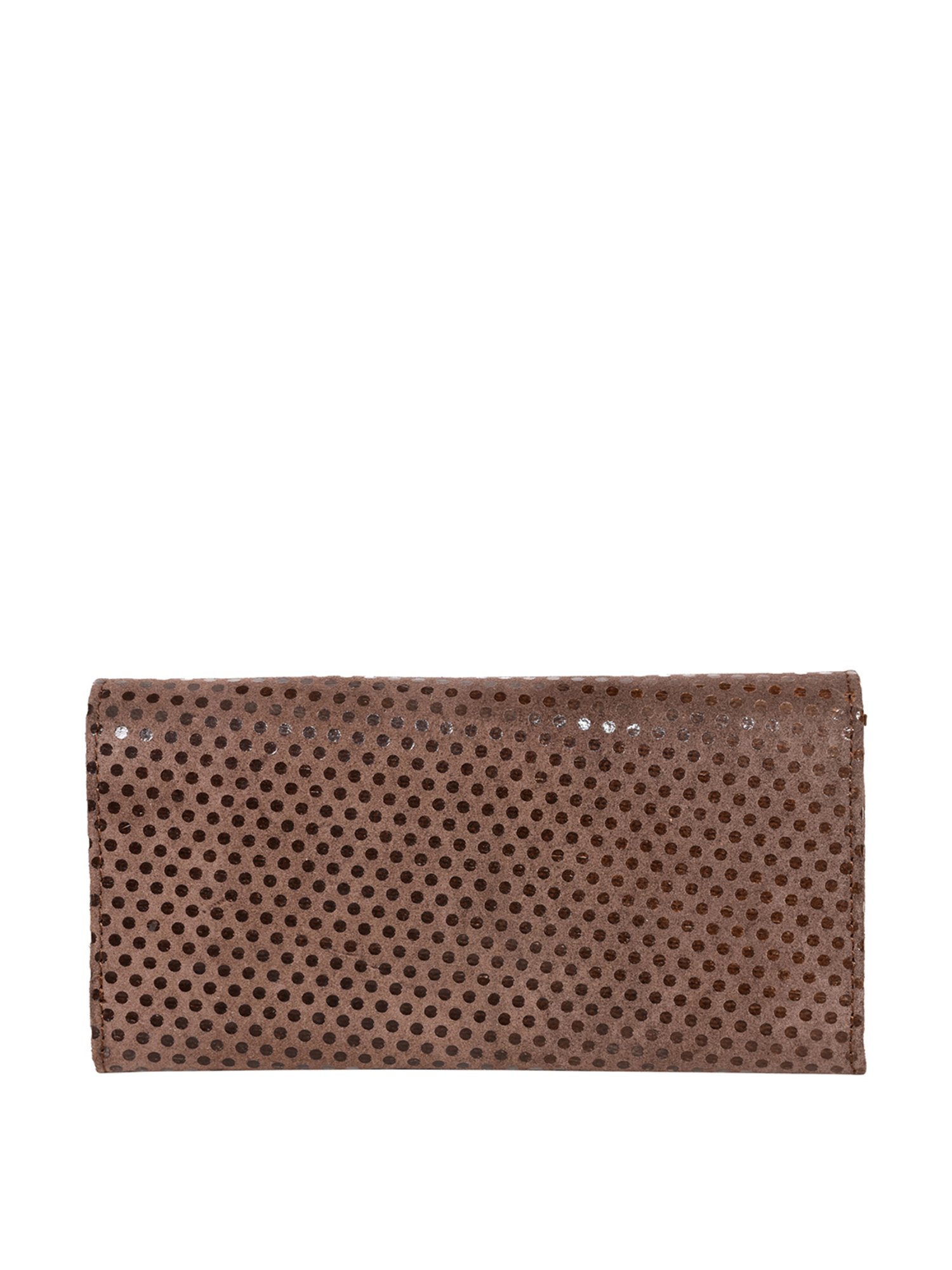 SASSORA Brown Textured Rfid Wallet for Women