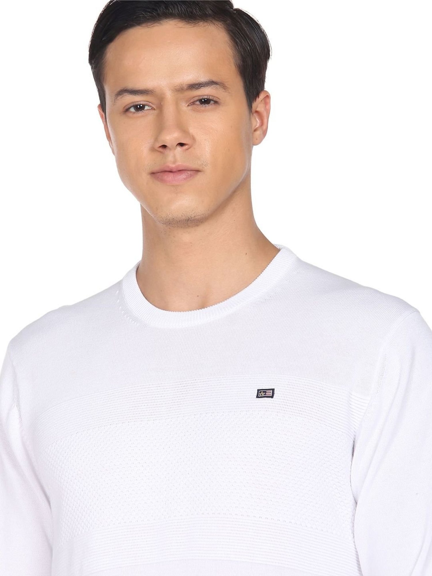 Duke Wine Self Striped Sweater