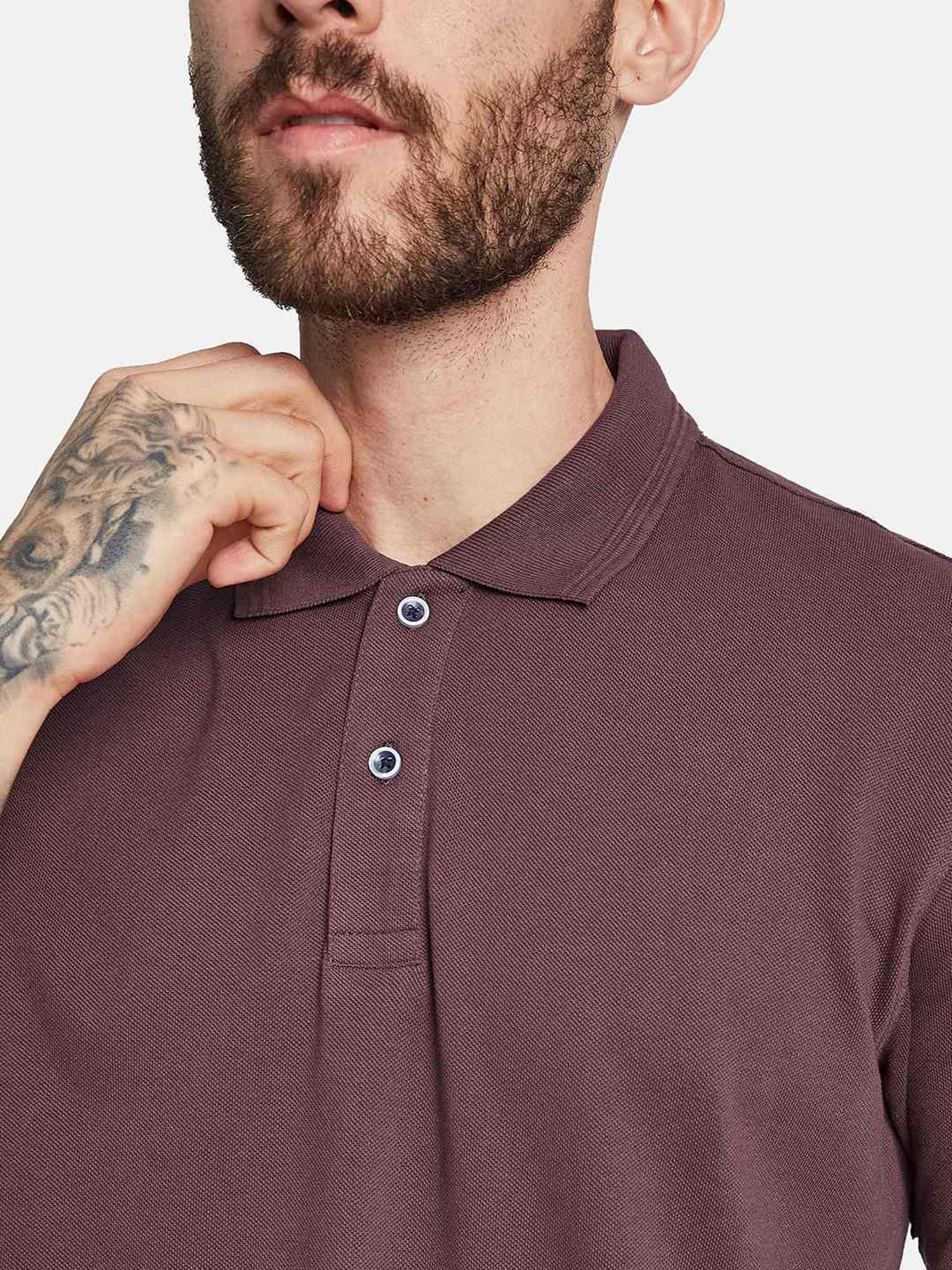 Octave Plum Regular Fit Polo T-Shirt