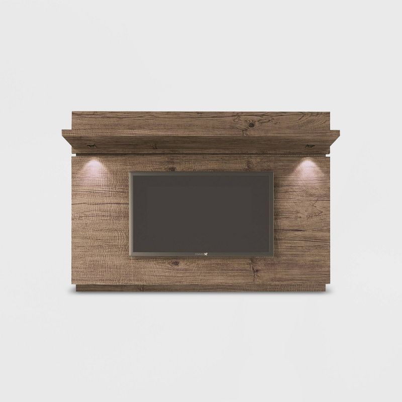 Park 1.8 Floating Wall TV Panel with Led Lights Natural - Manhattan Comfort