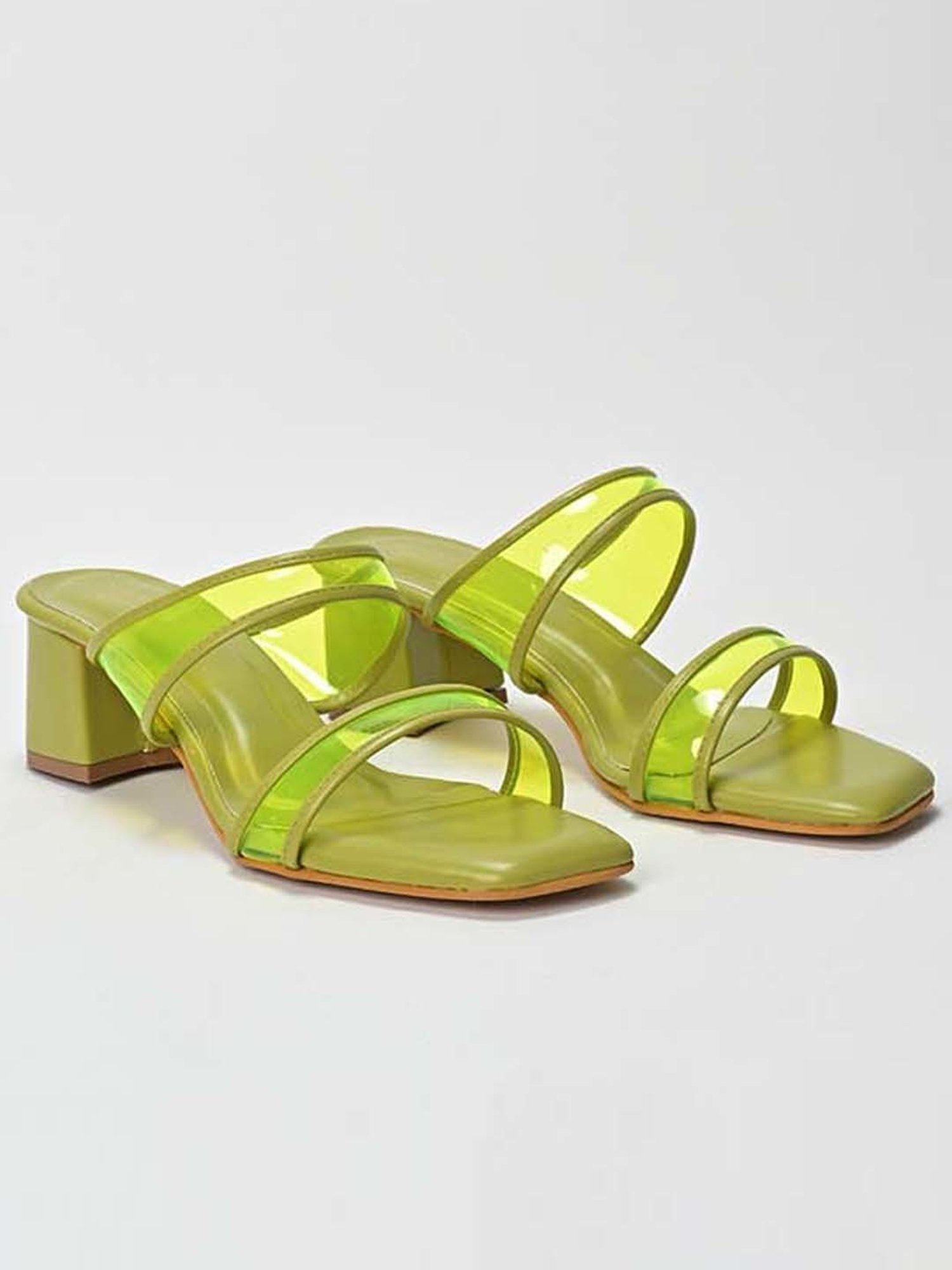 Scentra Women's Green Casual Sandals