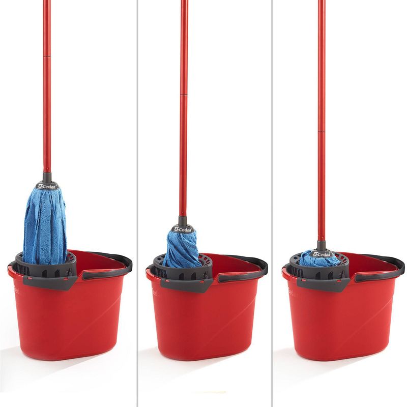 O-Cedar Microfiber Cloth Mop & QuickWring Bucket System with 1 Extra Refill