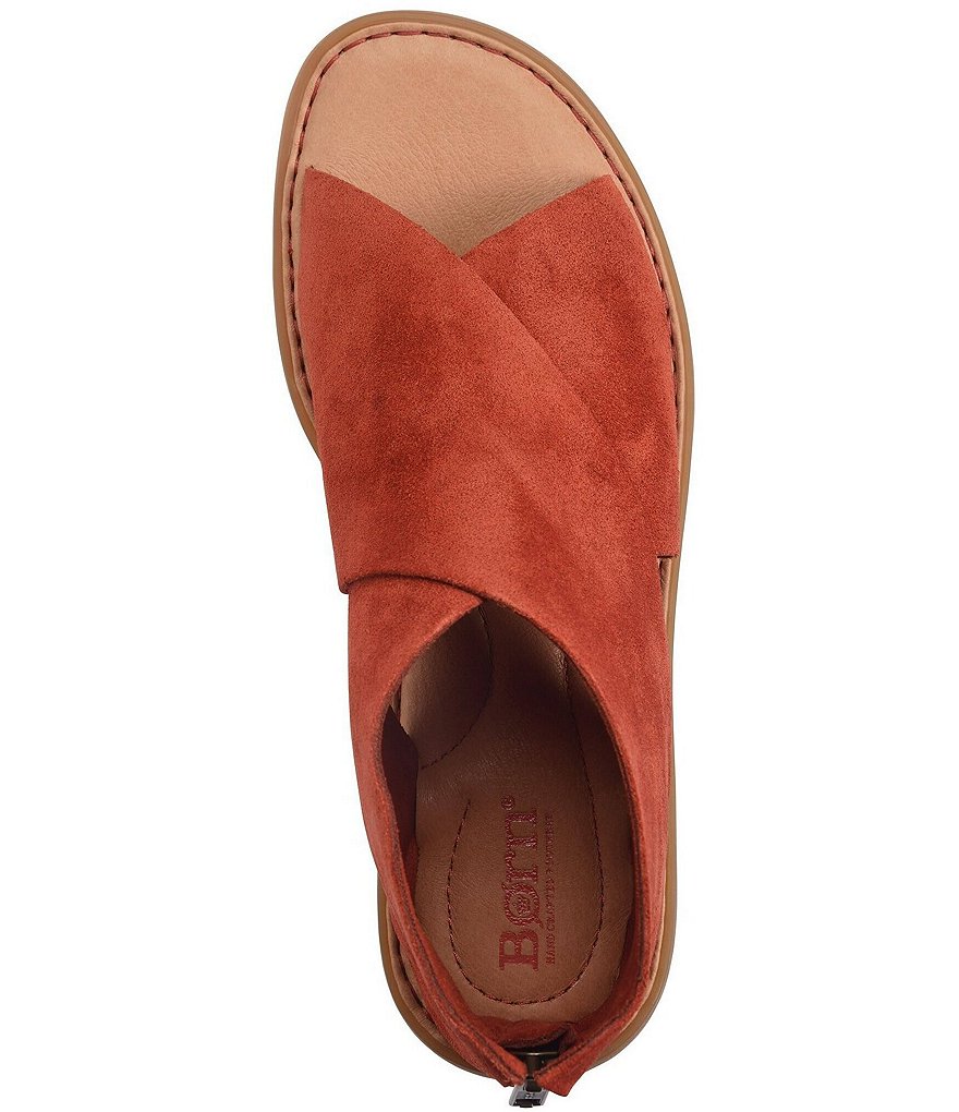 Born Iwa Criss Cross Banded Suede Sandals