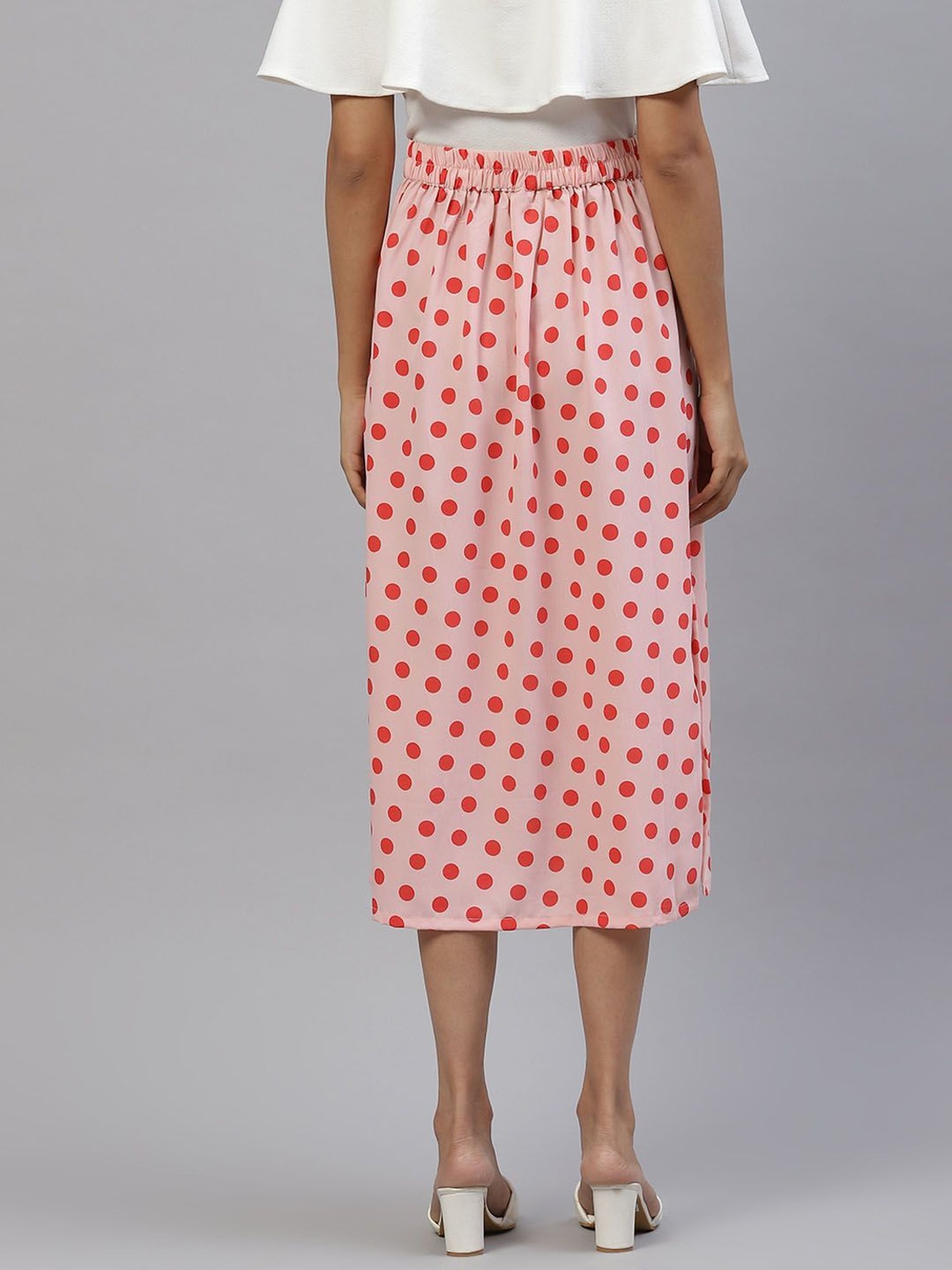 Melon by PlusS Peach Printed Skirt