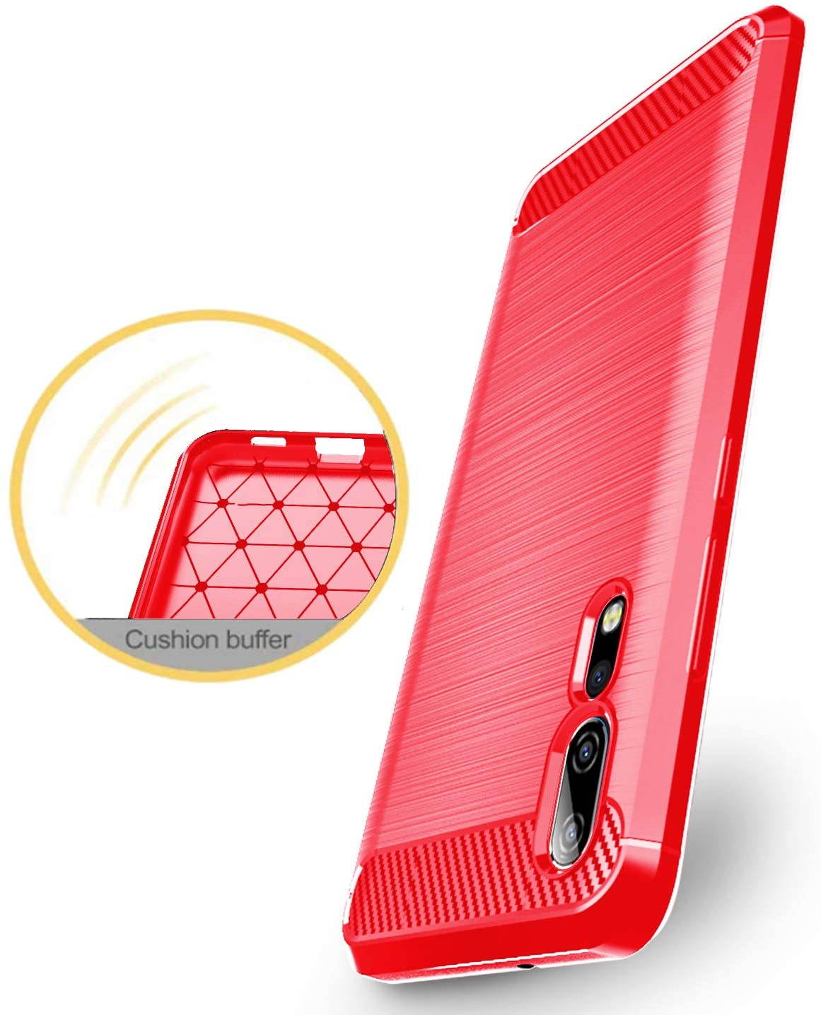 Dzxouui Compatible for ZTE Axon 10 Pro Case,Protective Phone Cover Shockproof Soft TPU Cases for ZTE Axon 10 Pro(DL-Black)