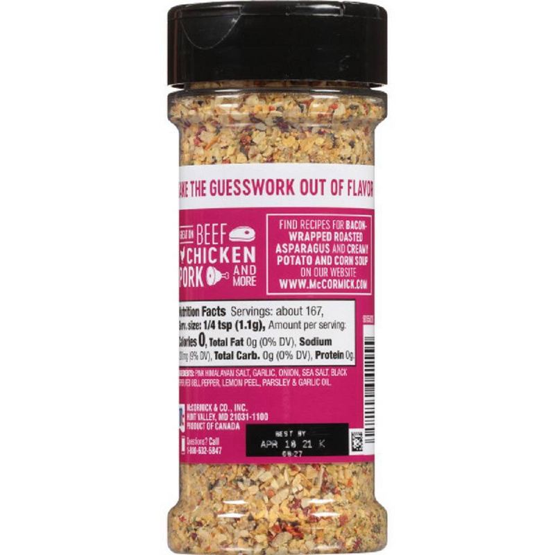 McCormick Pink Sea Salt, Black Pepper, Garlic All Purpose Seasoning - 6.5oz