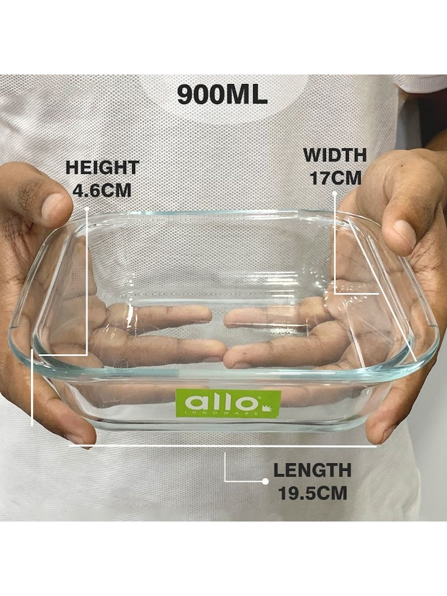 Borosilicate Square Glass Baking Dish, Baking Tray, Oven and Microwave Safe