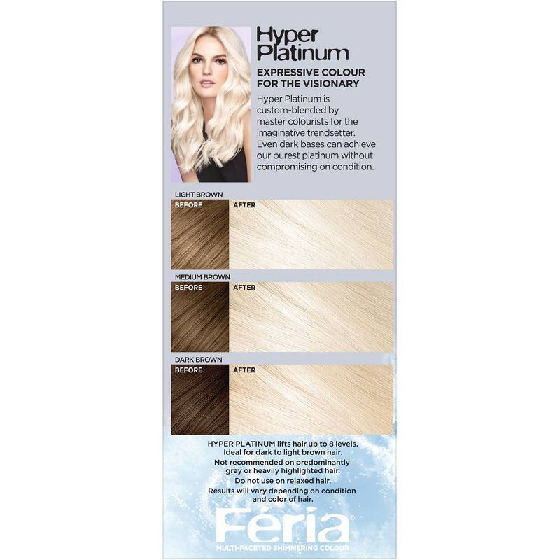 L'Oreal Paris Feria Hyper Platinum Advanced Lightening System Bleach Hyper Platinum