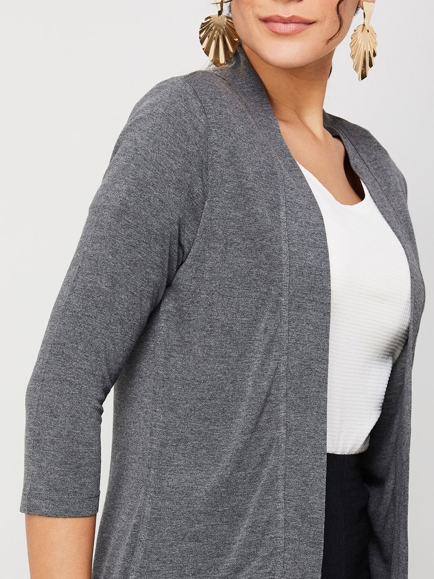 Code by Lifestyle Grey Plain Shrug