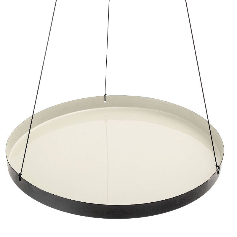 2" x 16" Round Enameled Hanging Planter Gray - 3R Studios
