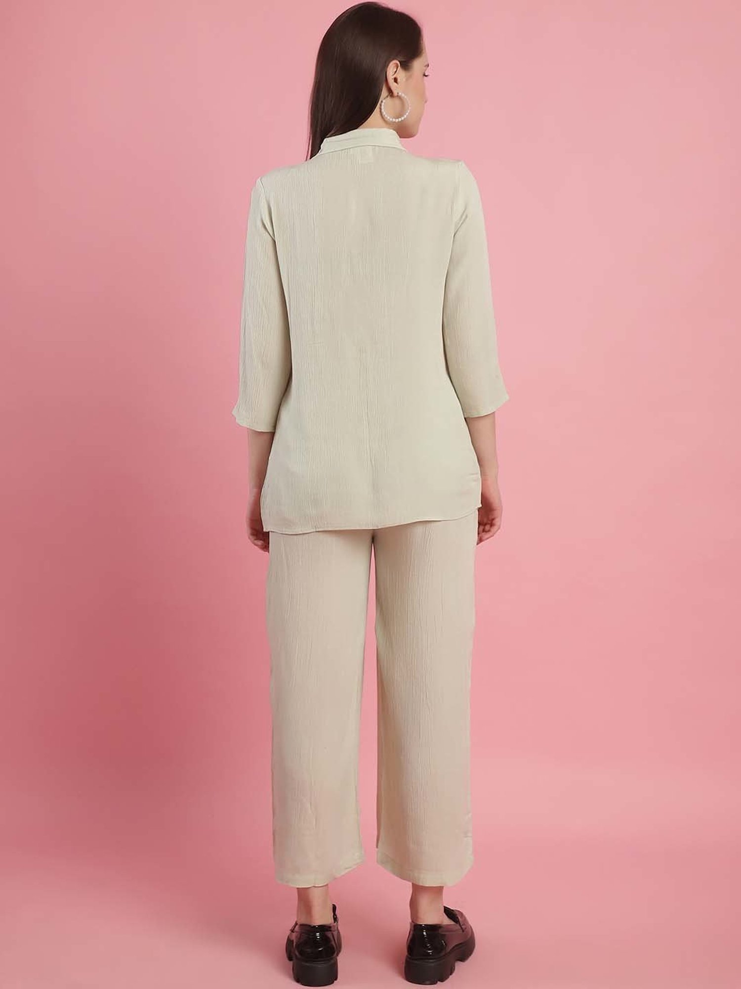 Melon by PlusS Blue Printed Shirt Pant Set