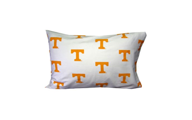 NCAA Collegiate White King Bed Sheets - Tennessee Volunteers..