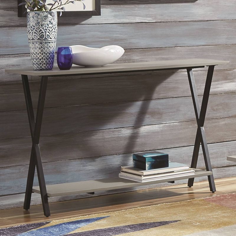 36" Slade Coffee Table with End Table and TV/Sofa Console Table Gray - Alaterre Furniture