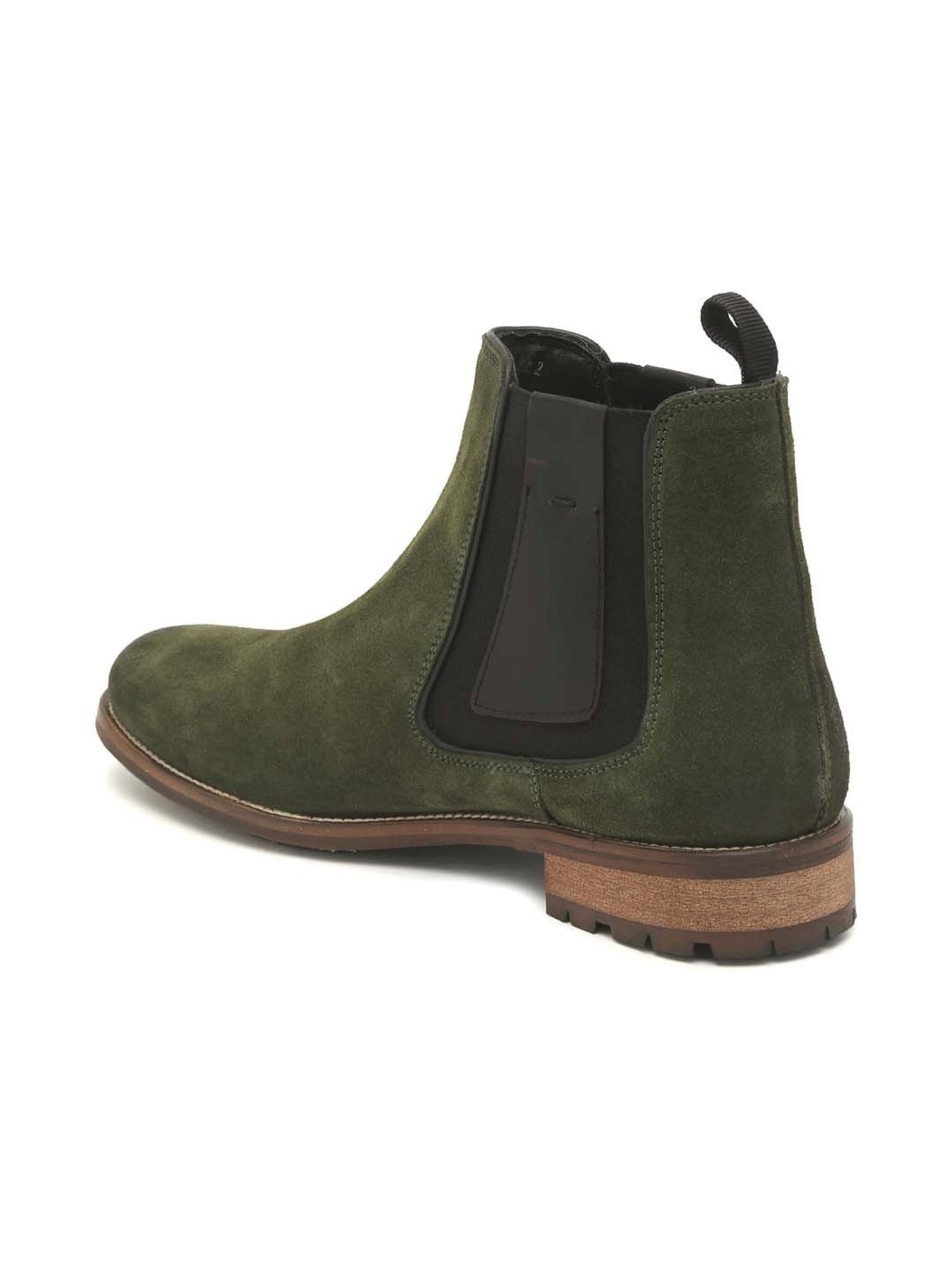 Teakwood Leathers Men's Olive Chelsea Boots