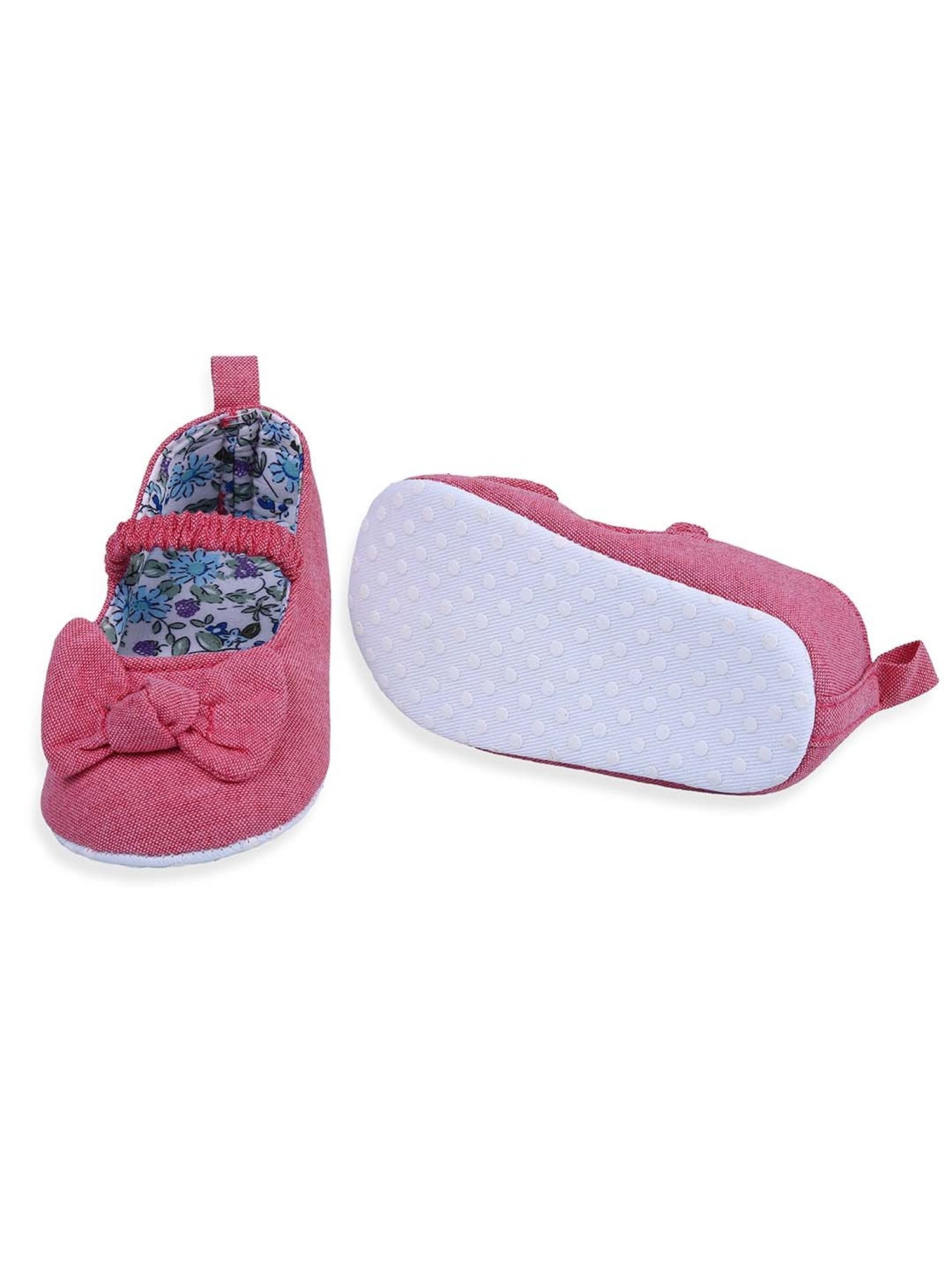 Baby Moo Kids Peach & Blue Mary Jane Shoes