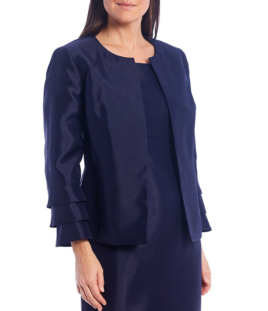 Kasper Glen Plaid Notch Lapel Two Button Front Pocket Jacket