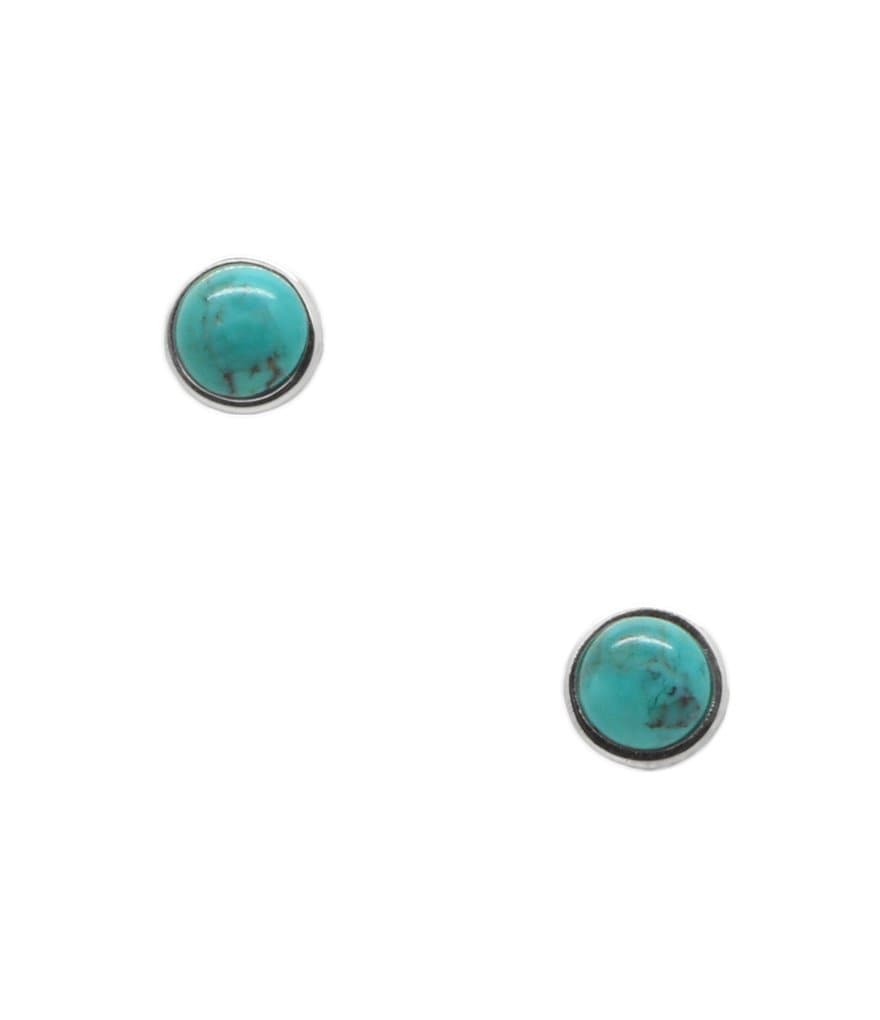 Barse Sterling Silver and Turquoise Dainty Stud Earrings