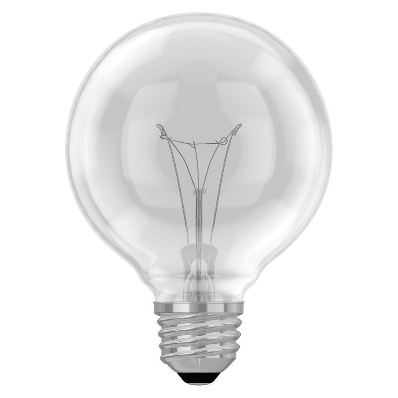 General Electric 25w 4pk  G25 Incandescent Light Bulb White/Clear Bulb