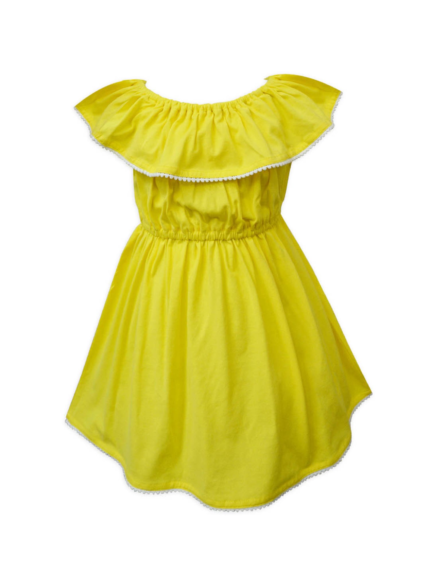 A.T.U.N. Lemon Yellow Solid Dress