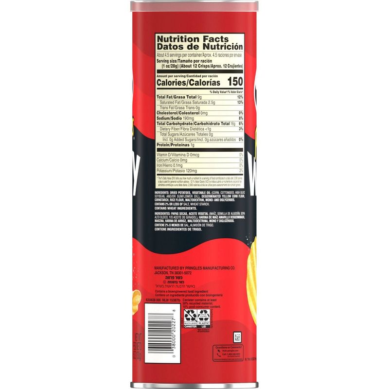 Pringles Salty Wavy Potato Crisps Chips - 4.5oz