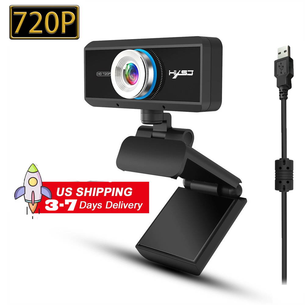US inventory  S90 USB Web Camera 720P HD 1MP Computer Camera Webcams Built-in Sound-absorbing Microphone 1280 * 720 Dynamic Resolution