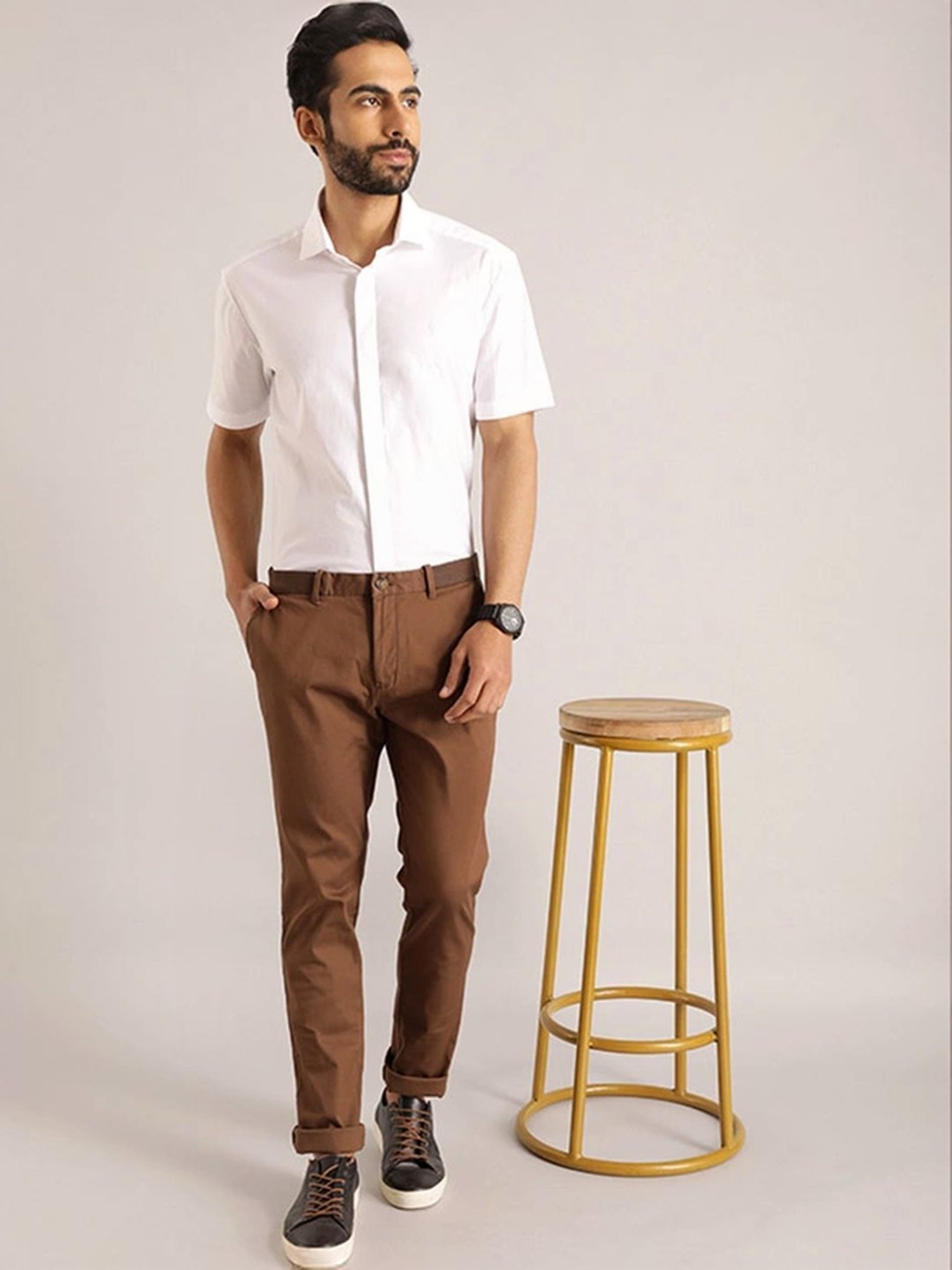 Indian Terrain Choco Tapered Fit Chinos