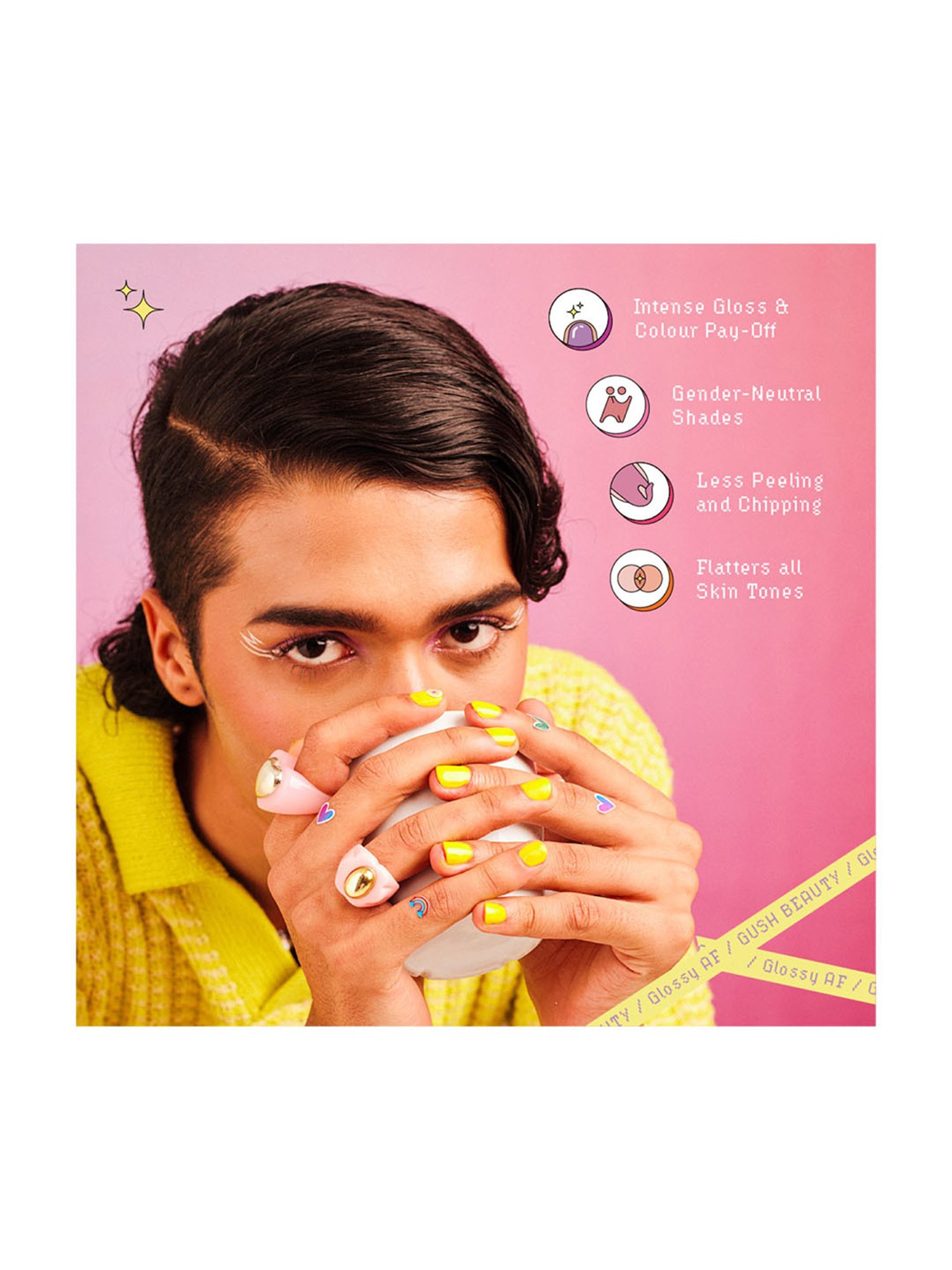 Gush Nail Lacquer Neon Lime - 7 ml