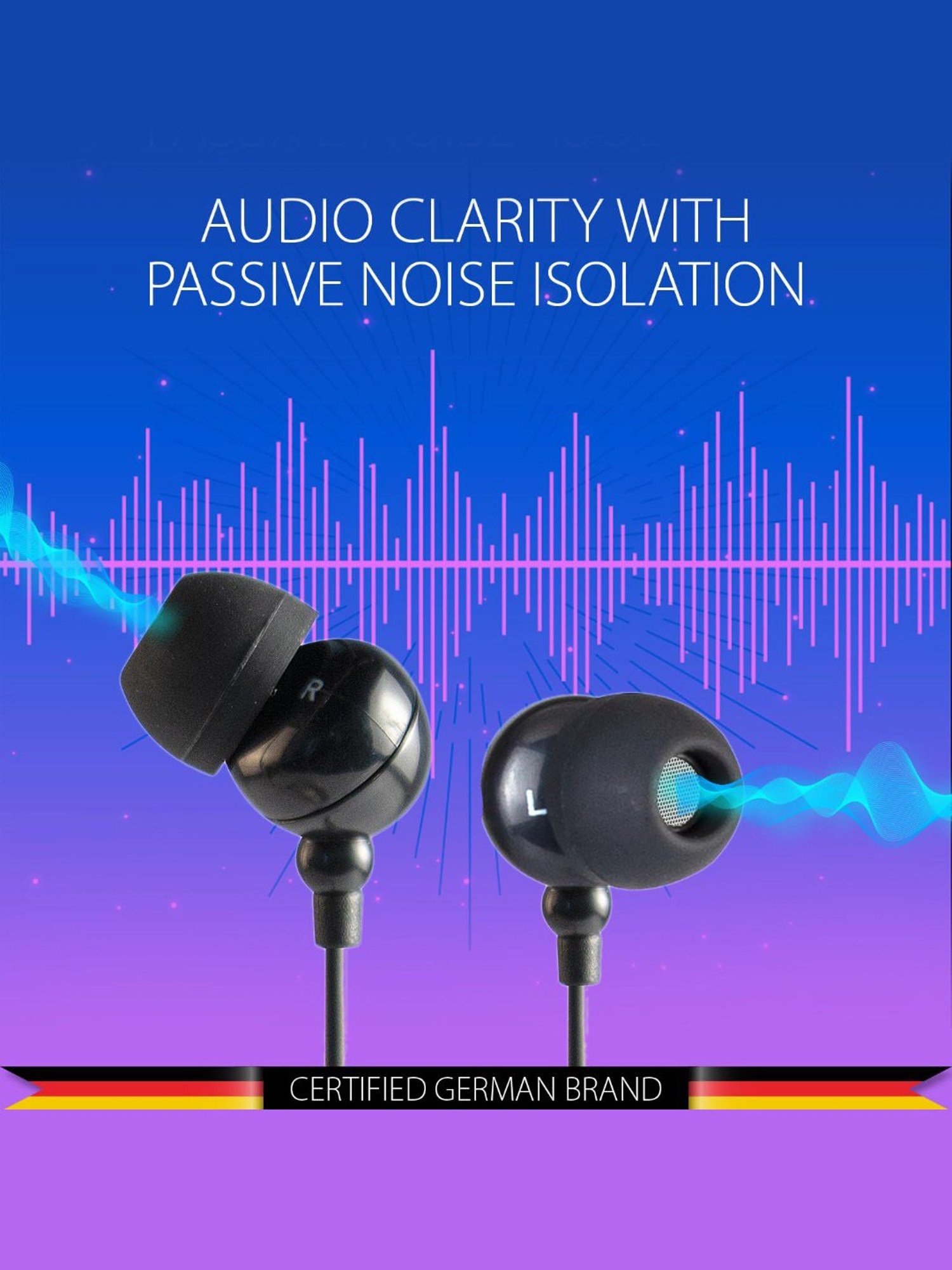 Blaupunkt EM06 in-Ear Type C Wired Earphone with Mic, Deep Bass HD Sound & Noise Isolation (Blue)