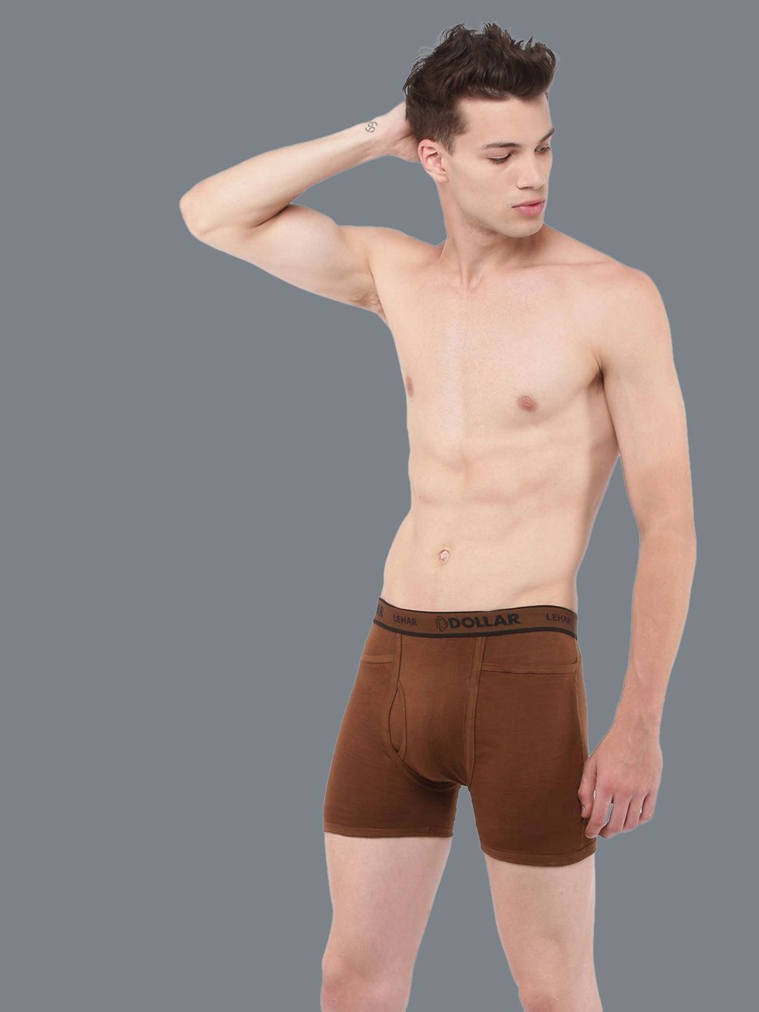 Dollar Lehar Assorted Cotton Regular Fit Trunks - Pack Of 3