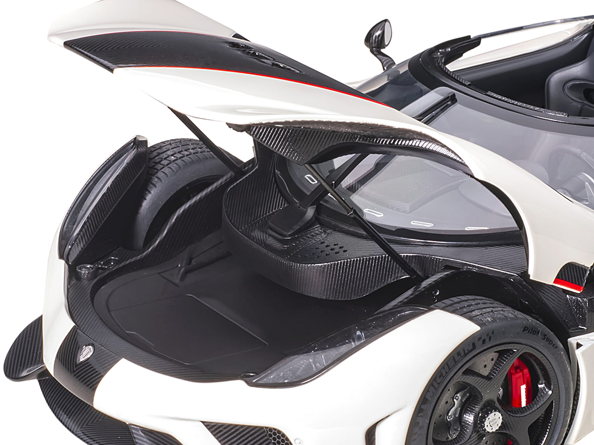 Koenigsegg Jesko Attack Orange Metallic with Black Stripes 1/18 Model Car by GT Spirit