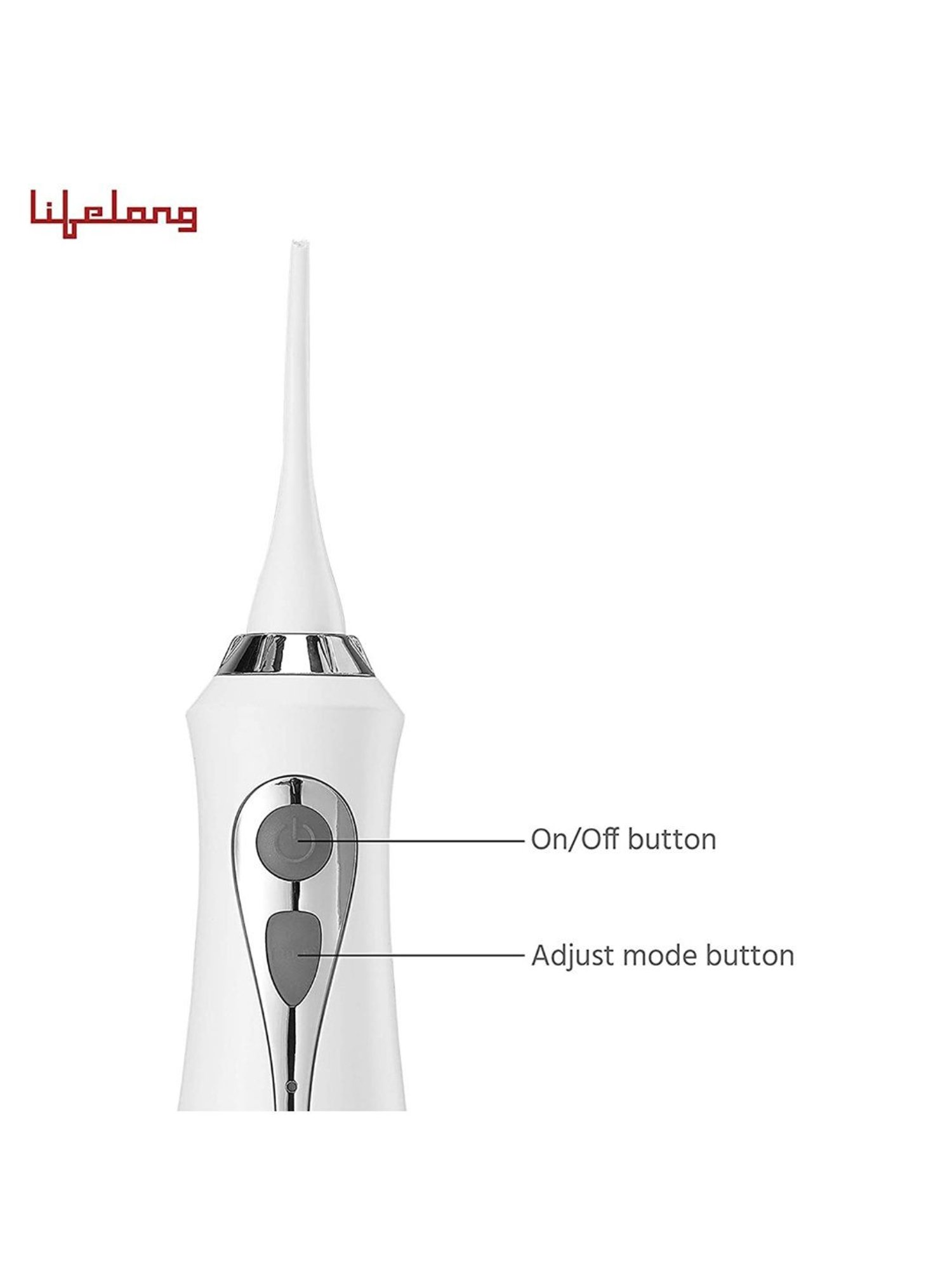 Lifelong LLDC36 Rechargeable Water Teeth Flosser (White)