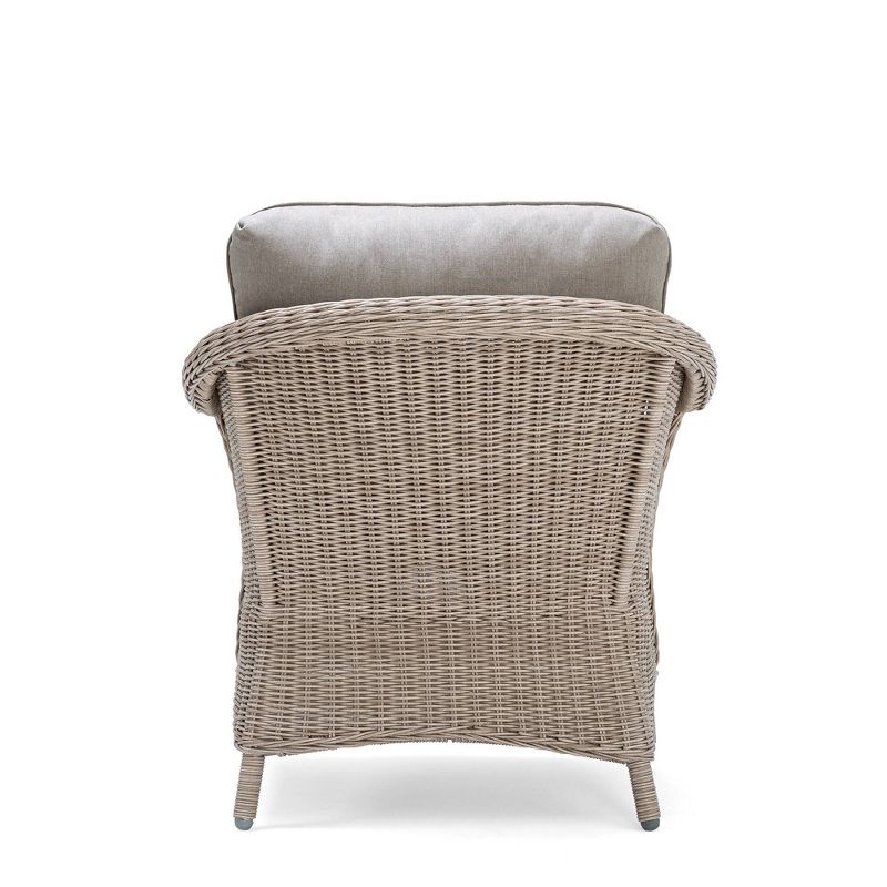 Laurel Lounge Chair Weathered Brown Frame Sunbrella Cast Shale Gray Fabric - La-Z-Boy