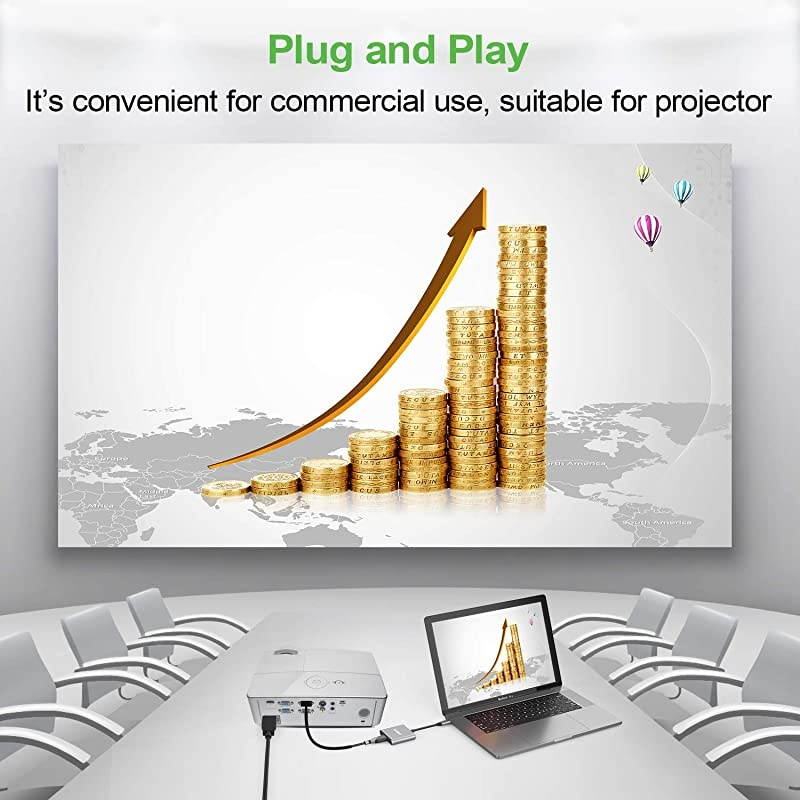 to HDMI Adapter CLDAY USB Type C to HDMI Multiport 3-in-1 with USB 3.0 Port and Fast Charging Power Port Compatible MacBook Sumsang Galaxy S8/S9/S10 Yoga 900/Lumia 950Xl HDMI Hub Adapter