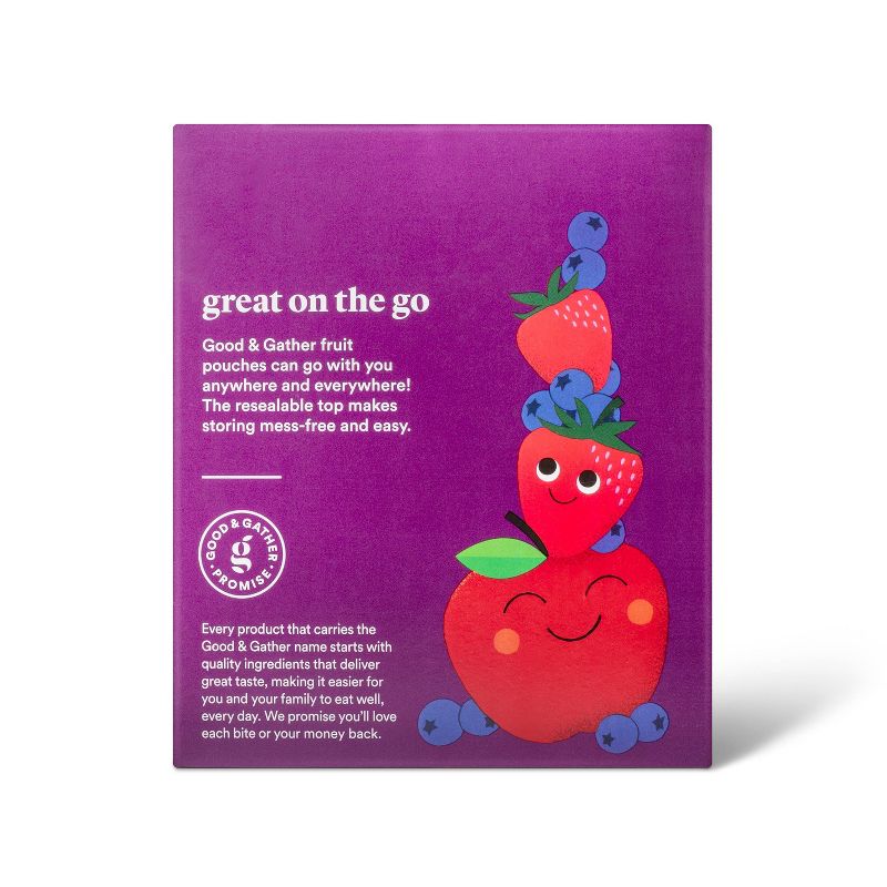 GoGo Squeez Fruit & Veggiez Boulder Berry On-the-Go Pouch - 3.2oz 4pk