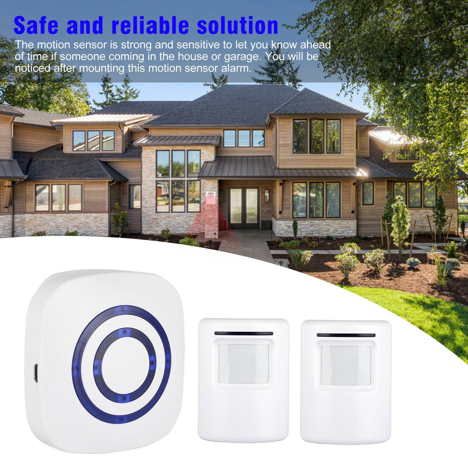 Home Wireless Doorbell Remote Control Battery Operated 58 Tune Chime Receiver