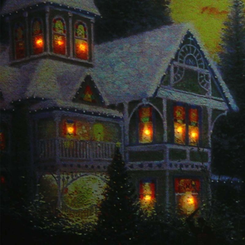 Northlight LED Lighted Victorian Christmas at Sunset Canvas Wall Art 15.75" x 19.5"