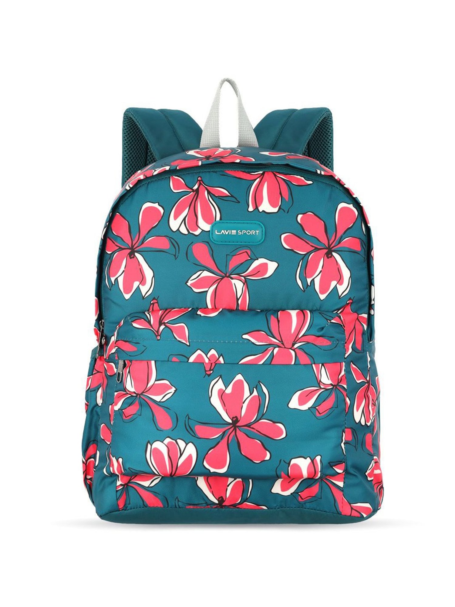 Lavie Sport Bloomy 18L Printed Casual Backpack |School Bag for Girls (Teal)