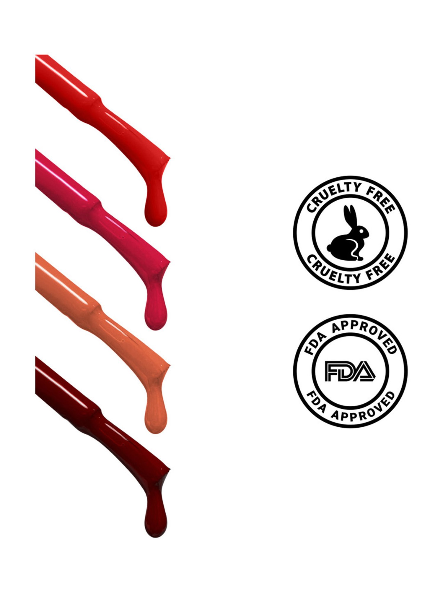 RENEE Gloss Touch N03 Red Parade Nail Enamel - Pack of 4