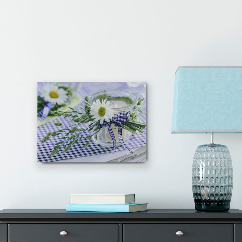 Northlight LED Lighted Spring Bamboo Candle in Vase Canvas Wall Art 15.75" x 11.75"