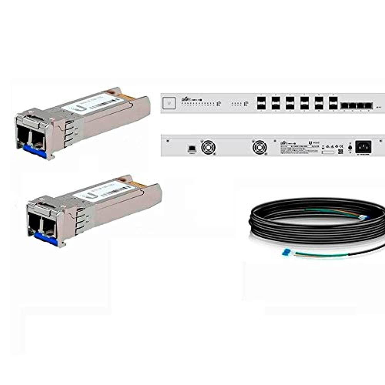 Ubiquiti Networks US-16-XG Unifi Switch + UF-SM-10G 2UNITS + FC-SM-200 Fiber Cable