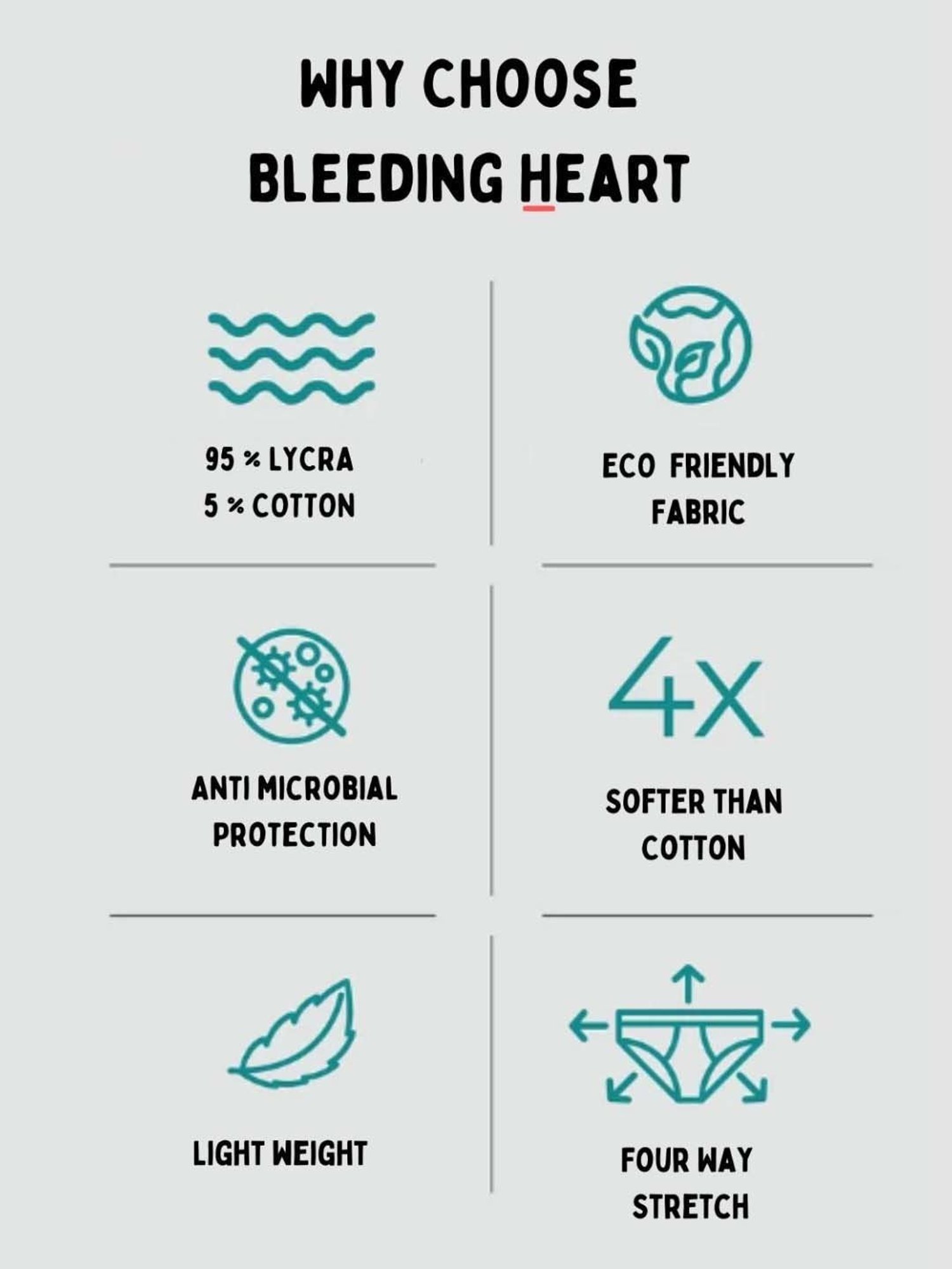 Bleeding Heart White Plain Panty