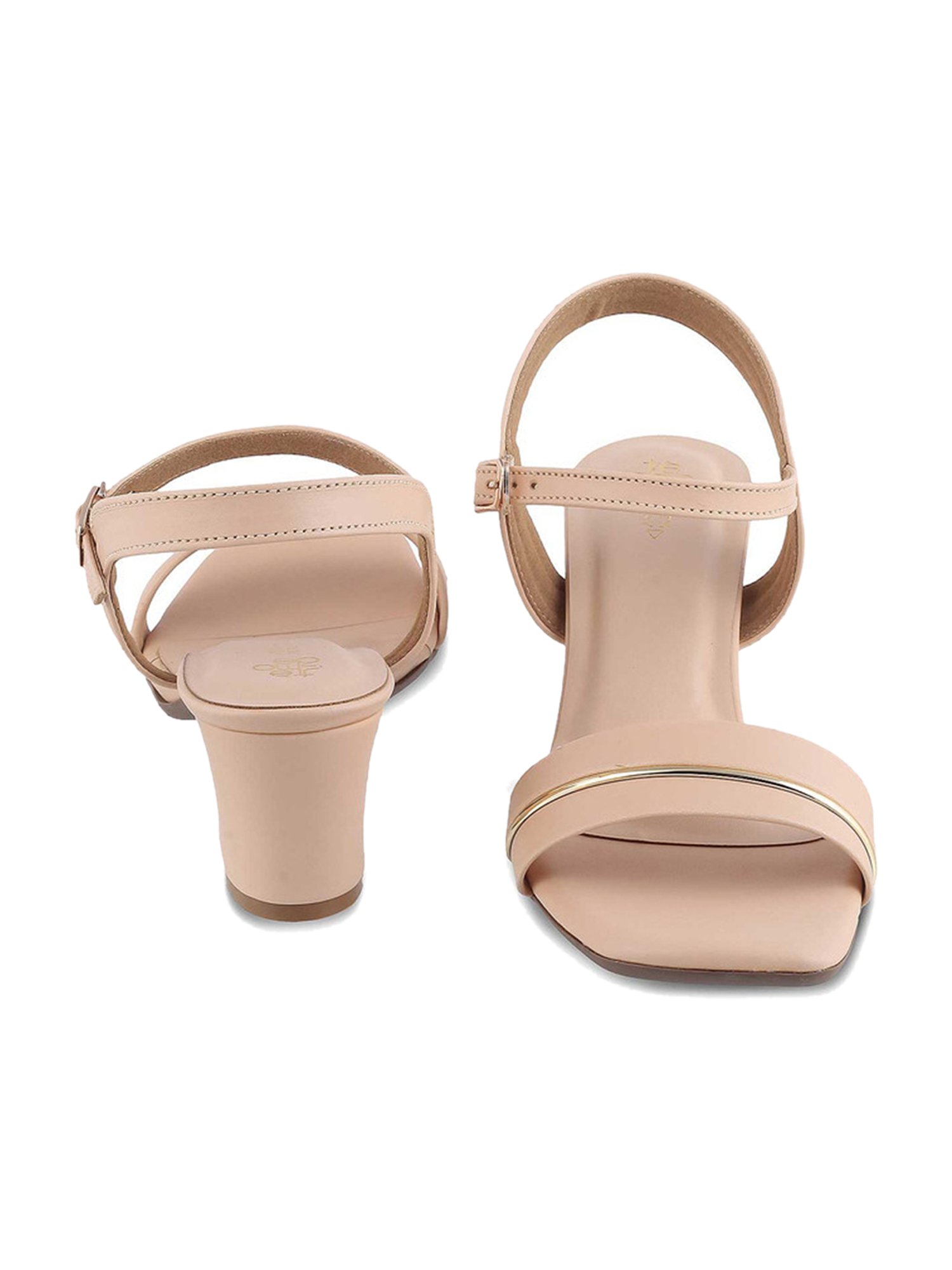 Tresmode Women's Beige Ankle Strap Sandals
